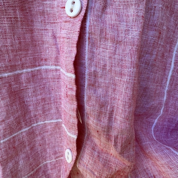 Habitat Linen Pink button down women’s top Size‎ Medium - Picture 4 of 5